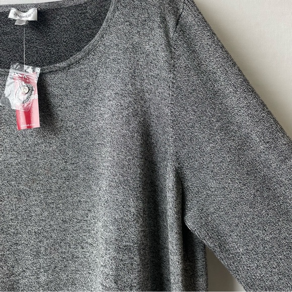 Avenue Sweaters Nwt Avenue Pullover Gray Sweater Tunic Button